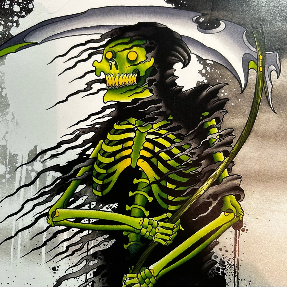 Curt Baer 2009 Grim Reaper Art Print Signed Numbered